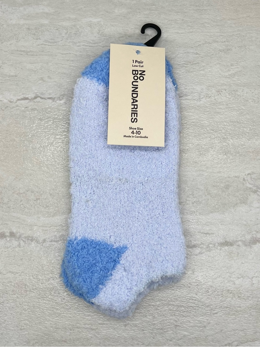 🫧 $2 Blue Fuzzy Socks by No Boundaries ~ NWT